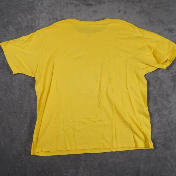 Universal Yellow Short Sleeve Tee with Graphic Design - Picture 5 of 7